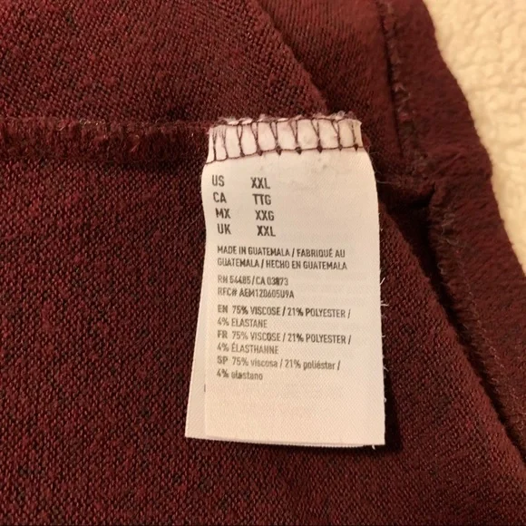 American Eagle Dress Burgundy Soft Swing Knit Mock Neck - Picture 9 of 10